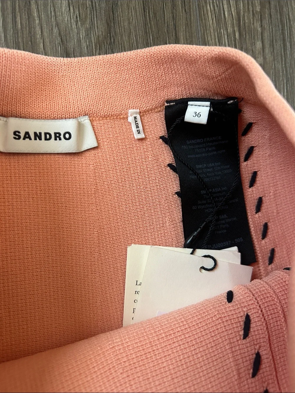 NWT Sandro Peach Eglantine Skater Skirt - Picture 5 of 9